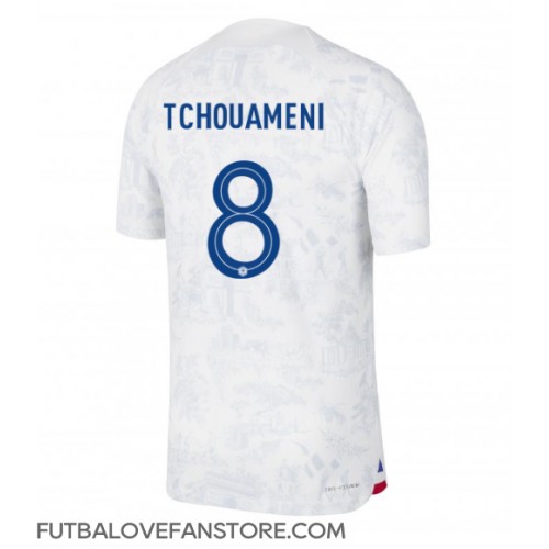 Francúzsko Aurelien Tchouameni #8 Vonkajší futbalový dres MS 2022 Krátky Rukáv